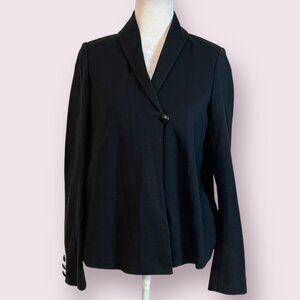 Philippe Adec Paris Women's Black Cotton Jacket Blazer Size M Minimalist